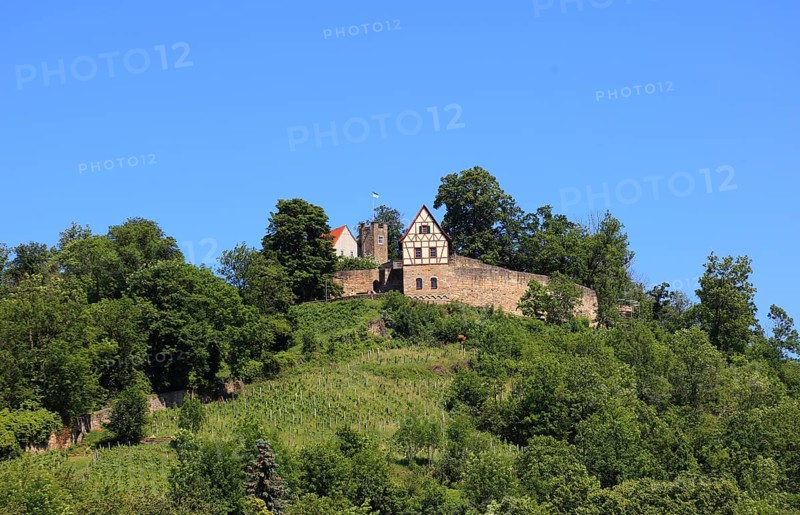 Castle ruins on the Schlossberg, Königsberg in Bavaria, Königsberg i.Bay, town in the district of Haßberge, Lower Franconia, Bavaria, Germany, Europe