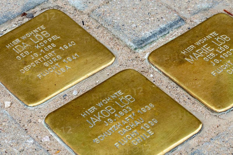 Stumbling stones in memory of Jewish citizens murdered or deported during the Nazi era