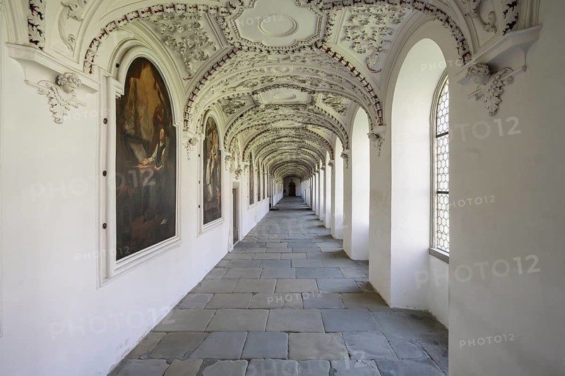 Cloister, Salem Castle, former imperial abbey, former monastery of the Cistercian order, Salem, Lake Constance, Lake Constance district, Baden-Württemberg, Germany, Europe