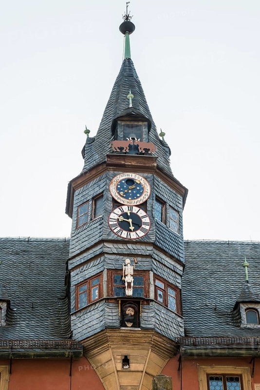 Lanzentürmchen, New Town Hall, Ochsenfurt, Mainfranken, Lower Franconia, Franconia, Bavaria, Germany, Europe