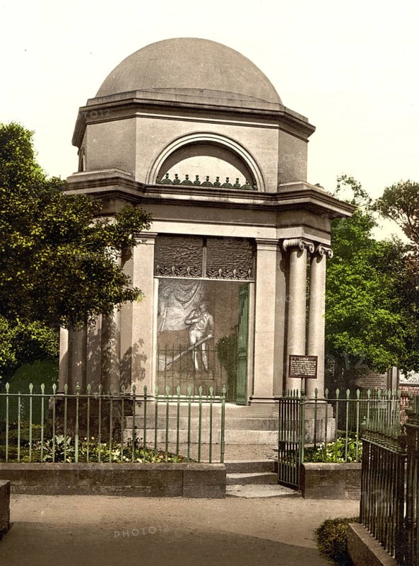 Burns Mausoleum, Dumfries, Scotland, Historic, digitally restored reproduction from a 19th century original, Record date not stated