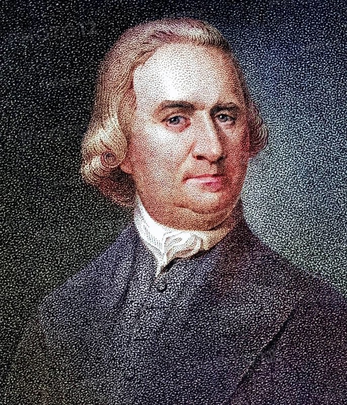 Samuel Adams, 1722 to 1803, American Statesman and Founding Father Signer of the Declaration of Independence Nineteenth-century engraving by JB Longacre after a painting by Copley, Historical, digitally restored reproduction from a 19th-century original, Record date not stated