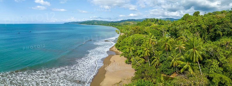 Panorama, Marino Ballena National Park, Osa National Park, dream beach and sea of the South Pacific, Puntarenas Province, Osa, Costa Rica, Central America