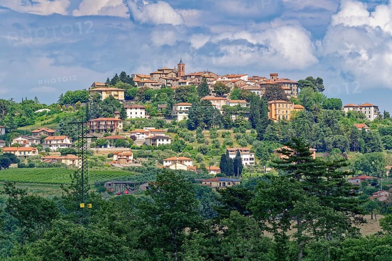 Panorama of Montegabbione, an Italian municipality in the province of Terni in the Umbria region. Italy, Southern Europe