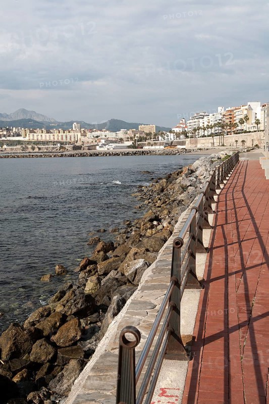 Sandy beach Calle Independencia, Ceuta, Spanish territory in north Africa, Spain, Europe