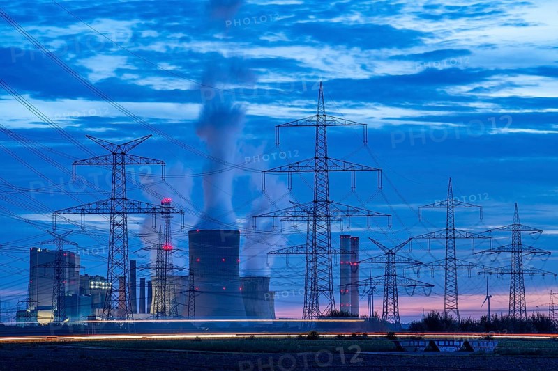 Lignite-fired power plant, RWE Power AG Niederaussem power plant, 2 units were shut down in 2020/21 and restarted in June 22 to replace gas-fired power plants in the 2022 energy crisis, Bergheim, North Rhine-Westphalia, Germany, Europe
