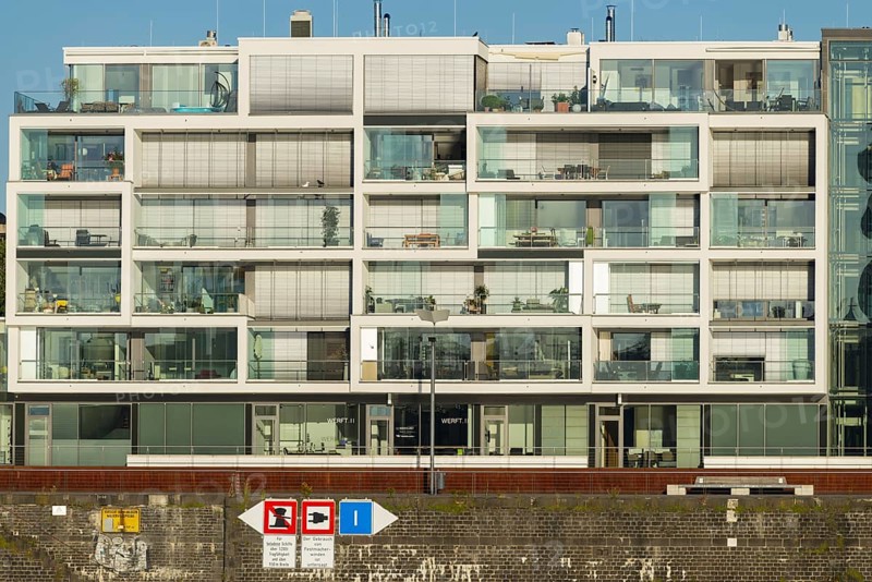 Office and residential building, Rheinauhafen, Cologne, North Rhine-Westphalia, Germany, Europe