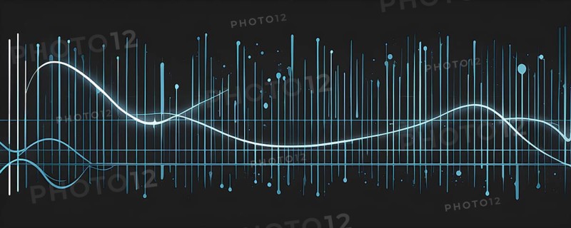 Illustration of abstract audio frequency sound wave lines, AI generated