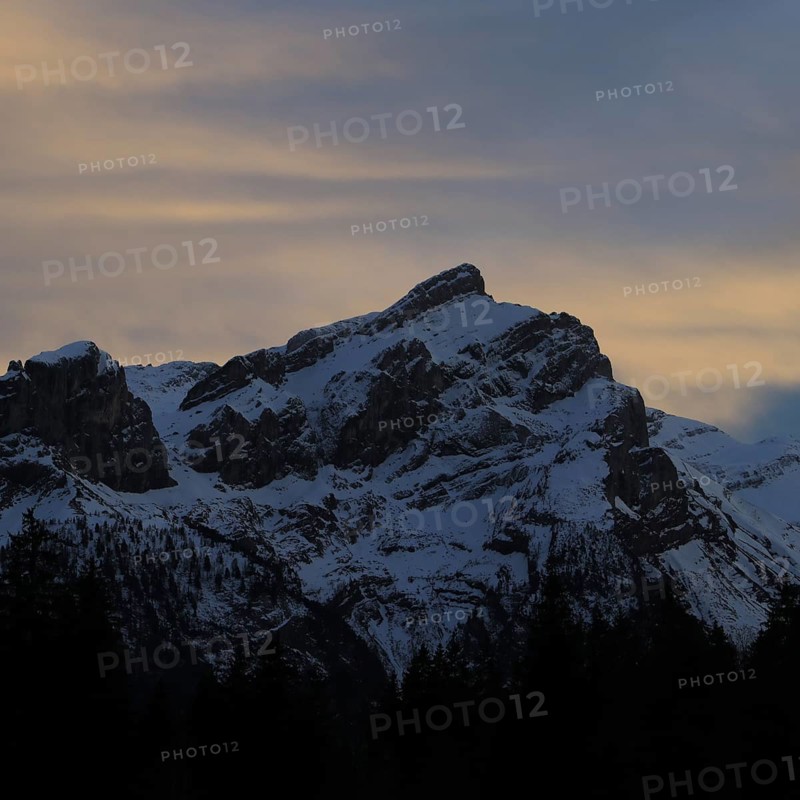 Mount Schluchhore just after sunset