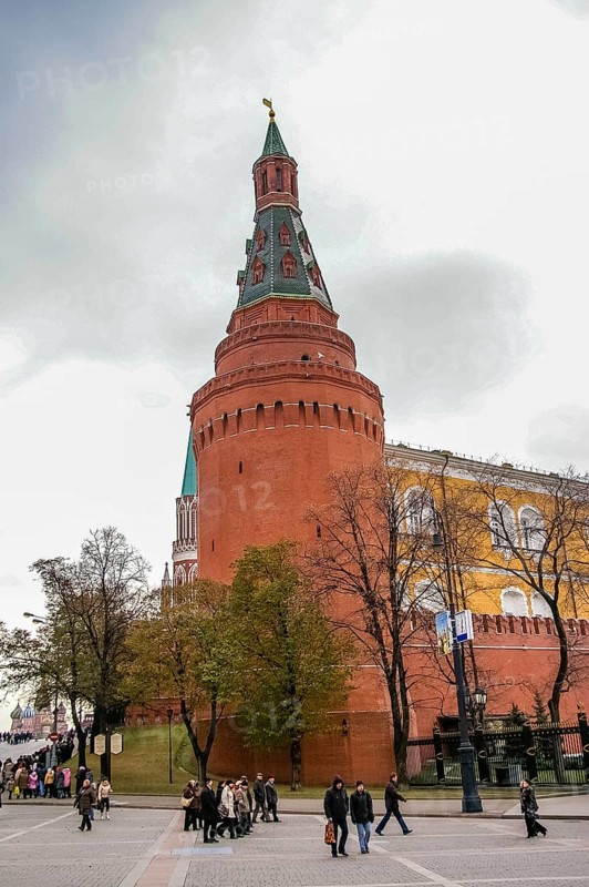 View in Kremlin Castle in Moscow, Russia, Europe