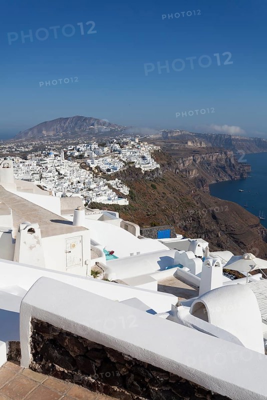 Street of Imerovigli, Santorini Cyclades islands, Greece, Europe