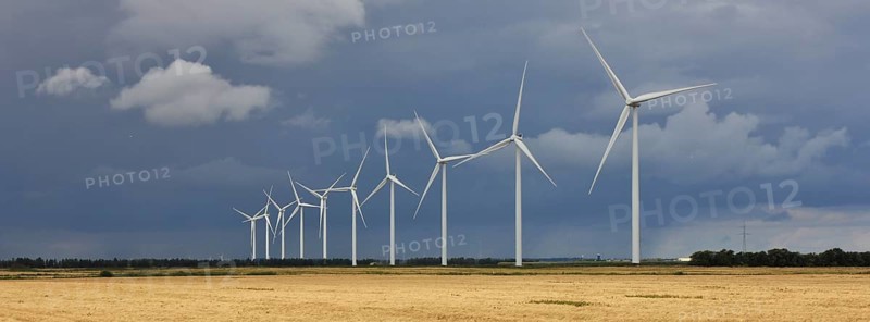 Wind farm test centre near Thisted, Denmark, Europe