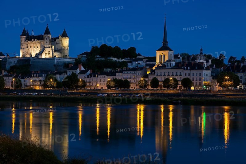 View of Saumur, Pays de la Loire, Maine-et-Loire, France, Europe