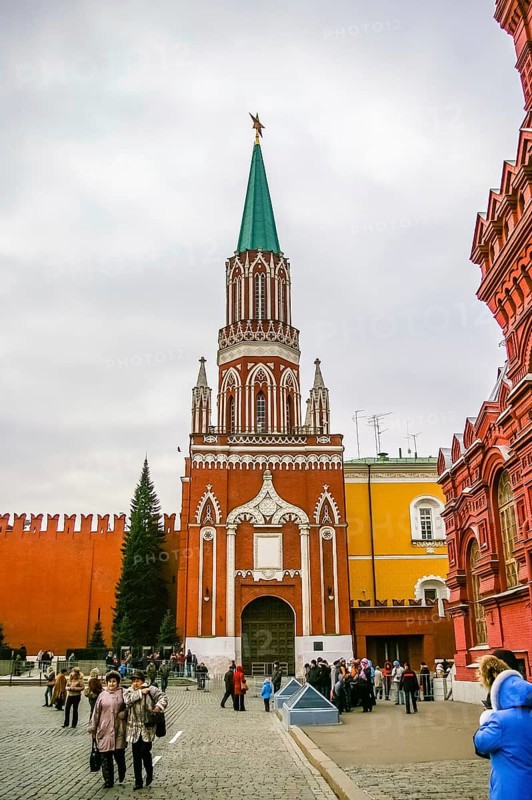 View in Kremlin Castle in Moscow, Russia, Europe