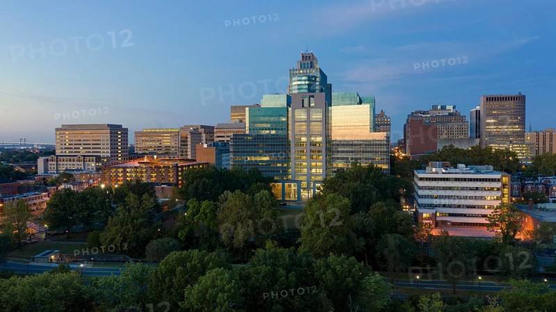 Sunrise Over Cristina River and Downtown City Skyline Wilmington Delaware