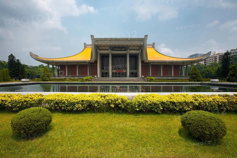 Front view of the Dr. Sun Yat Sen Memorial Hall in downtown Taipei, Taiwan, Asia
