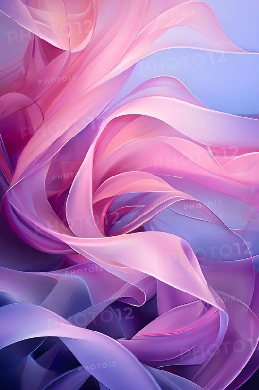 Background of softly flowing ribbons with color weaves intricately throughout the backdrop, AI generated