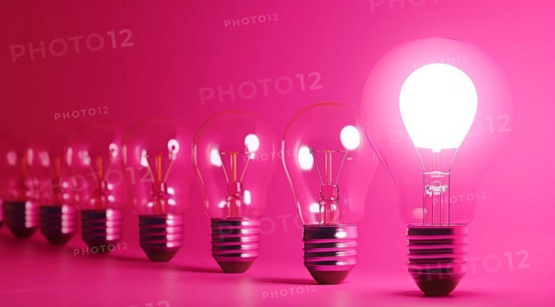 Concept of bright business idea, success and innovation. Inspiration and innovation concept, AI generated