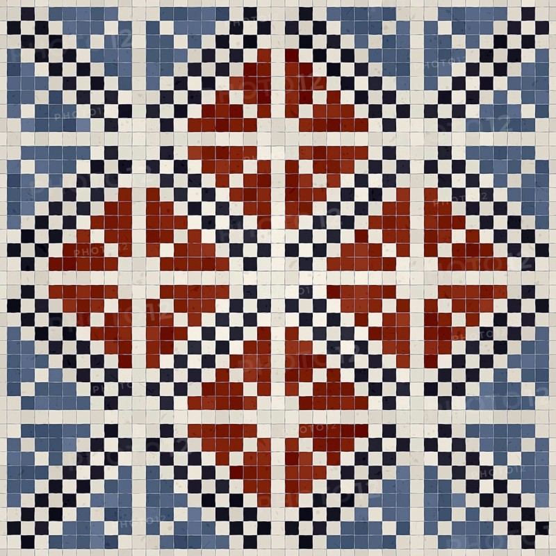 Mosaic tiles background, seamless vector pattern
