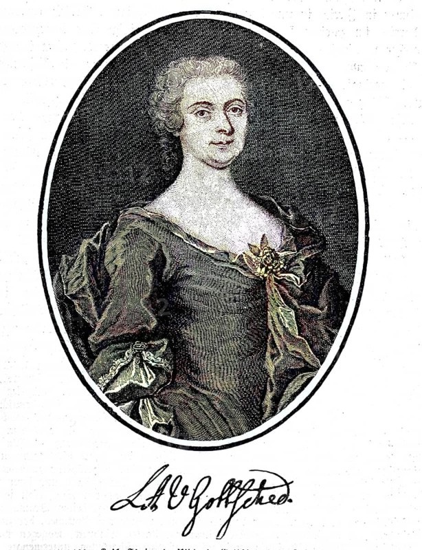 Luise Adelgunde Victorie Gottsched, née Kulmus, 11 April 1713, 26 June 1762, was a German writer in the early Age of Enlightenment, digital reproduction of an original from the 19th century, original date unknown