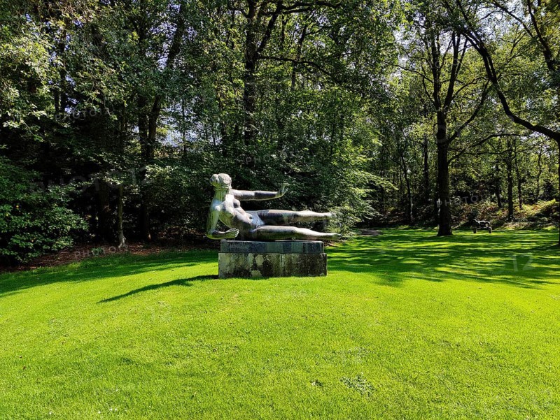 Sculpture park with a sculpture by Aristide Maillol, classical modernism, De Hoge Veluwe National Park, province of Gelderland, Netherlands