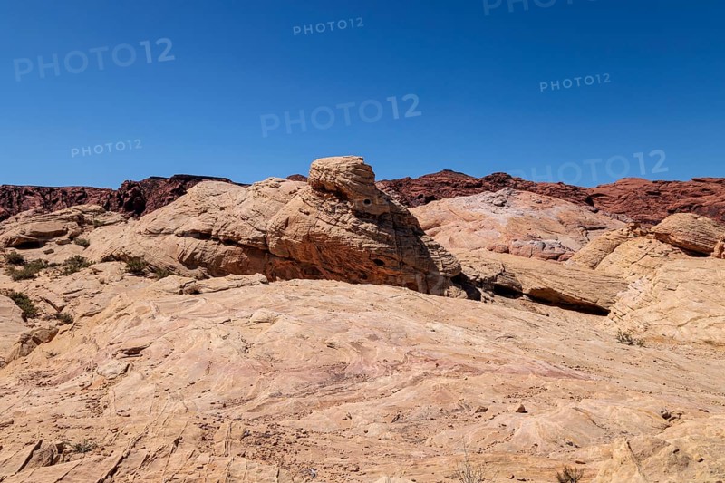 Rock formations in the Filre Canyon area at Valley of Fire State Park near Overton, Nevada