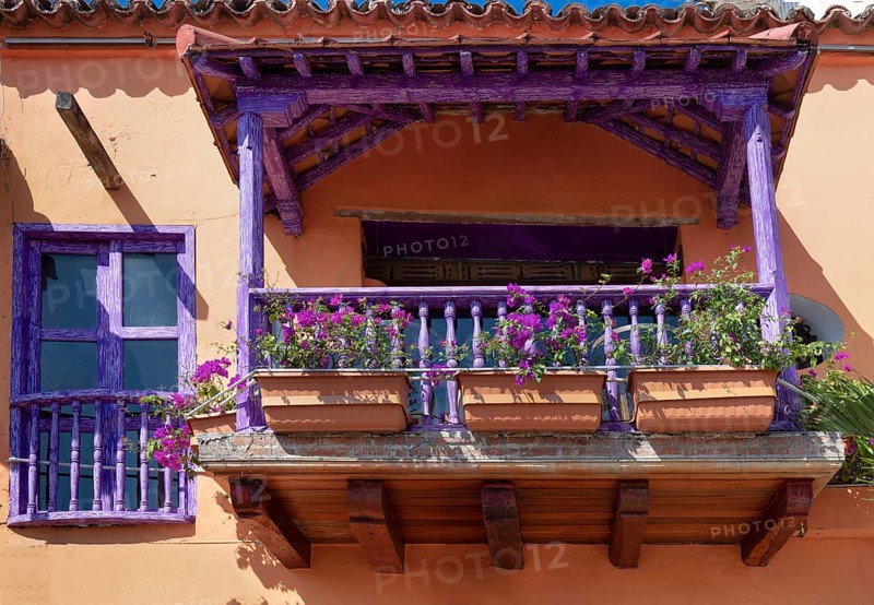 Famous colonial Cartagena Walled City (Cuidad Amurrallada) and its colorful buildings in historic city center, a designated UNESCO World Heritage Site
