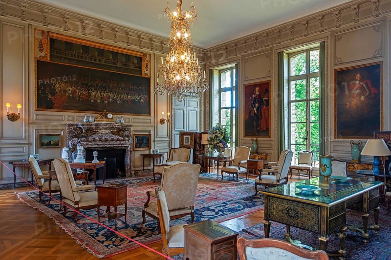 Salon des Ambassadeurs at Château de Bel?il, Baroque castle in Beloeil and residence of the princes of Ligne, province of Hainaut, Wallonia, Belgium, Europe