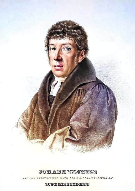 Johann Wächter (born 5 December 1767 in Zeben, Sáros County, Kingdom of Hungary, died 26 April 1827 in Vienna, Austrian Empire) was an Austrian Evangelical Lutheran theologian, Historical, digitally restored reproduction from a 19th century original, Record date not stated
