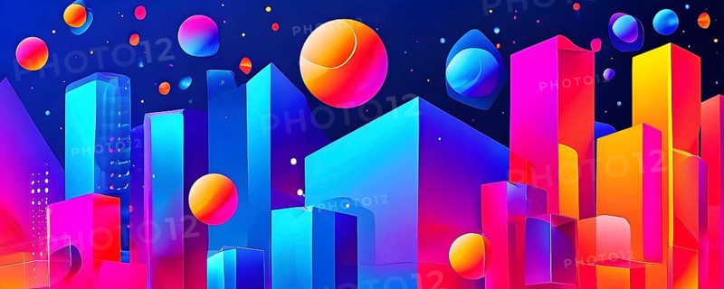 Modern abstract cover template with vibrant perspective 3d geometric prism shapes, AI generated