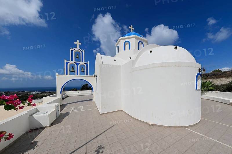 Santorini, St Raphael's Church, in the south of the island, west of Akrotiri, Cyclades, Greece, Europe
