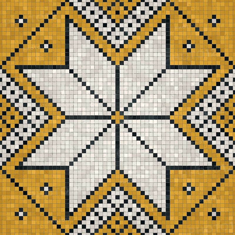 Mosaic tiles background, seamless vector pattern
