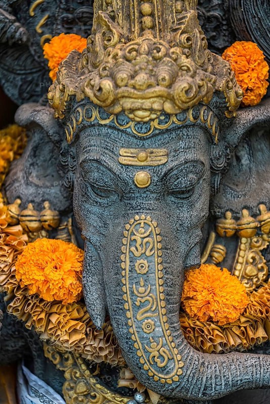 Ganesha elephant figure, elephant, sacred, Hinduism, culture, faith, decoration, temple figure, art figure, temple, praying, travel, tourism, Bali, Indonesia, Asia