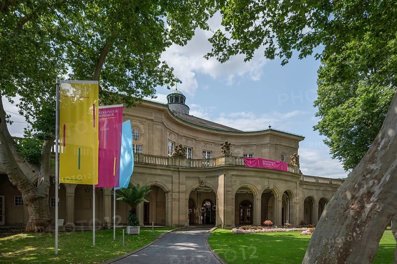 The Regentenbau, event building in neoclassical style built in 1913, Bad Kissingen, Lower Franconia, Bavaria, Germany, Europe