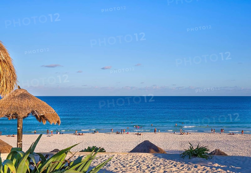 Playa Delfines (Dolphin Beach) nicknamed El Mirador (The Lookout) – one of the most scenic public beaches in Riviera Maya