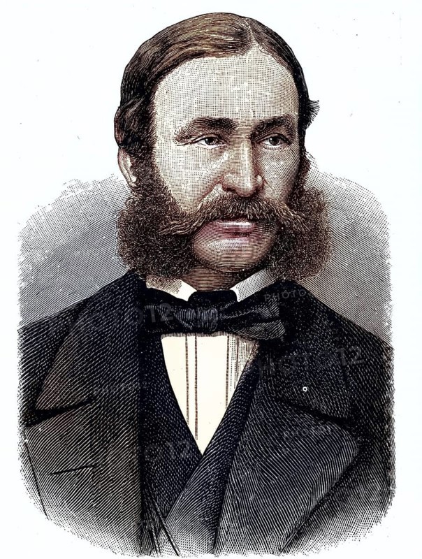 Johann Heinrich Barth (born 16 February 1821 in Hamburg died 25 November 1865 in Berlin) was a German African explorer and scientist, Historical, digitally restored reproduction from a 19th century original, Record date not stated
