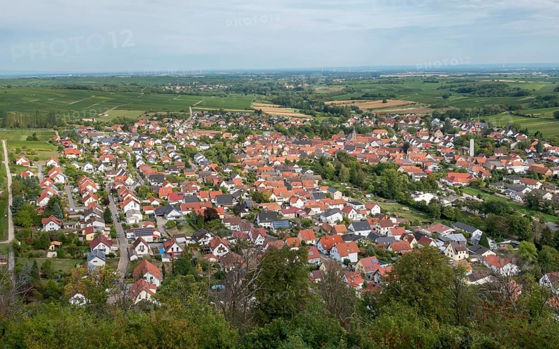 View of Klingenmünster, Klingenmünster, German or Southern Wine Route, Southern Palatinate, Palatinate, Rhineland-Palatinate, Germany, Europe