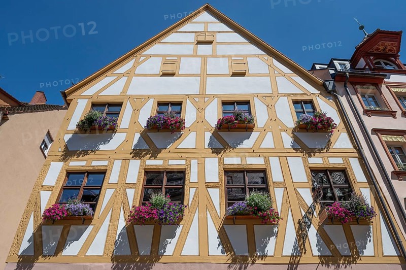 Historic half-timbered house, headquarters of the Altstadtfreunde Nürnberg, Weißgerbergasse 10, Nuremberg, Middle Franconia, Bavaria, Germany, Europe