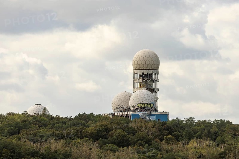 Dilapidated US listening station on the Teufelsberg in Grunewald. Berlin, Germany, Europe