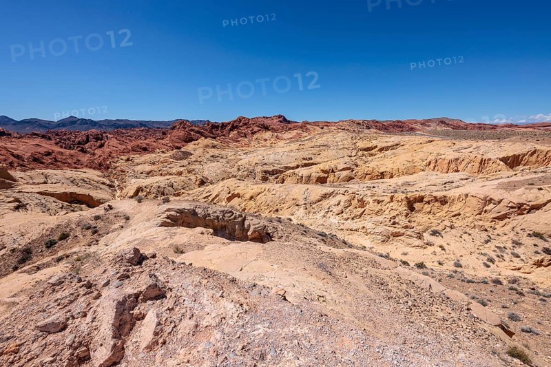 Rock formations in the Fire Canyon area at Valley of Fire State Park near Overton, Nevada