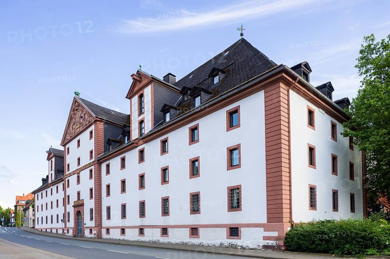Osterode am Harz is a medium-sized town and independent municipality in the south-east of the state of Lower Saxony in the district of Göttingen on the south-western edge of the Upper Harz. Former grain store and today's town hall, Osterode, Osterode, Lower Saxony, Germany, Europe