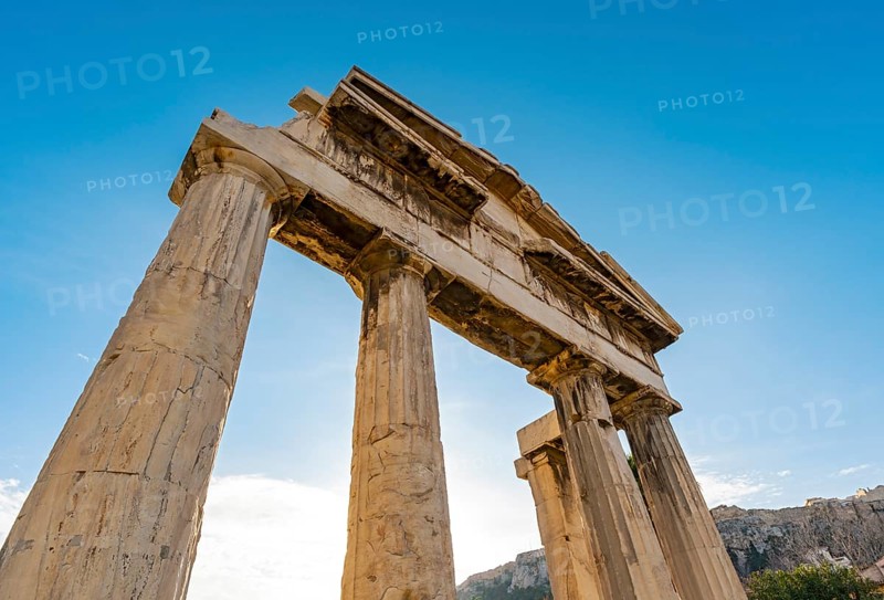 Gate of Athena Archegetis, Roman Agora, Athens, Greece, Europe