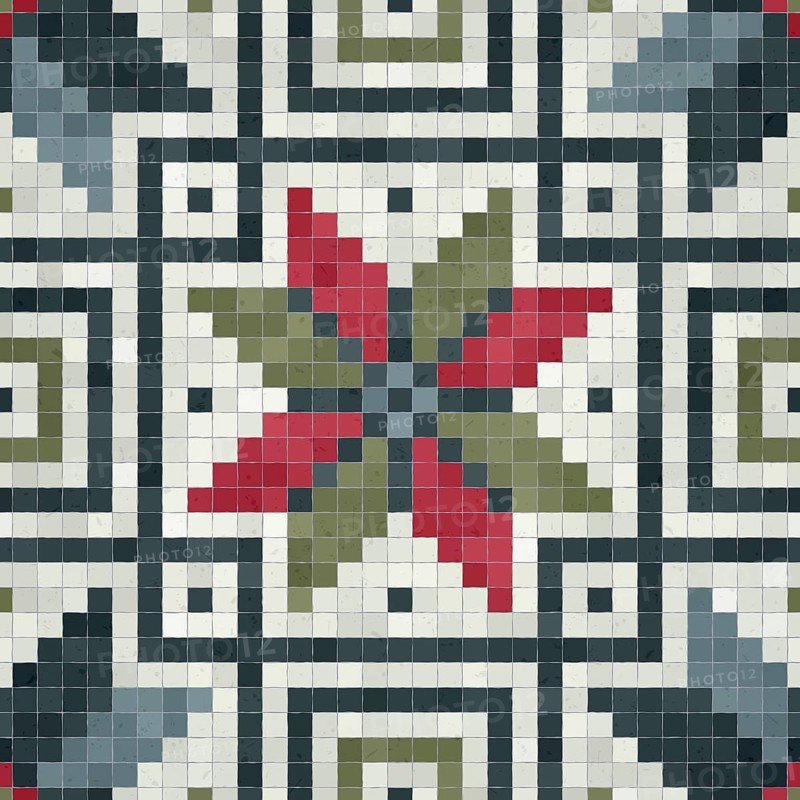 Mosaic tiles background, seamless vector pattern