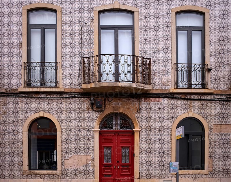 Azulejos, Tiles, Tile decoration, House facade, House, Portimão, Algarve, Portugal, Europe