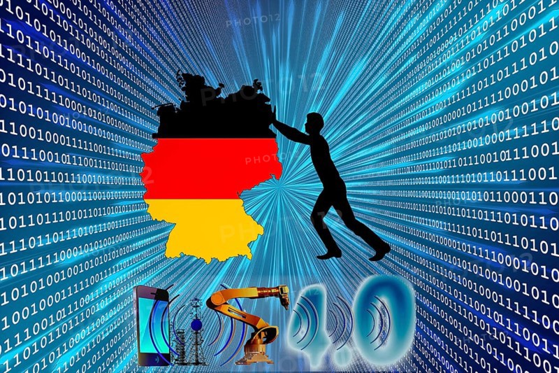 Symbolic image, boost Germany perspective, economy, lack of big data, Industry 4.0, enthusiasm about worldwide web, digitisation projects, internet, internet speed, data transmission, innovation, sluggish fibre optic expansion, data protection, EU, artificial intelligence, AI, ChatGPT, internet danger