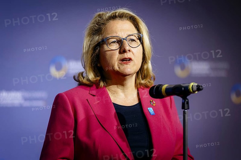 Svenja Schulze (SPD), Federal Minister for Economic Cooperation and Development, pictured at the Ukraine Recovery Conference URC in Berlin.