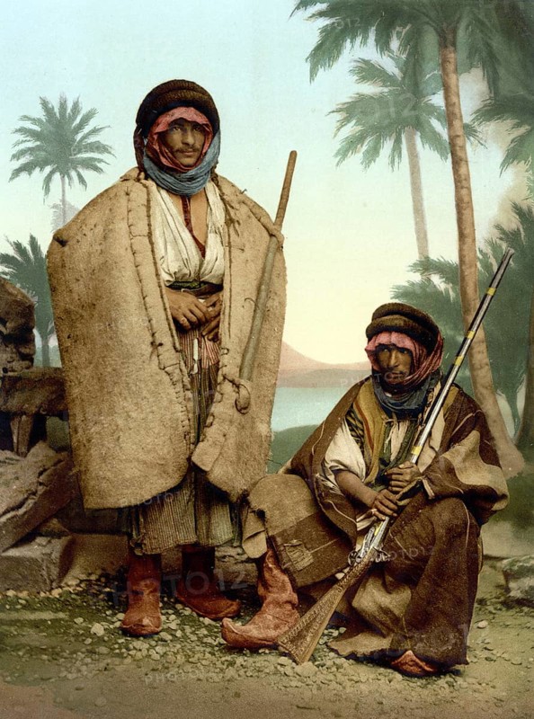 Bedouins, Shepherds from Palmyra, Syria, Historical, digitally restored reproduction from a 19th century original, Record date not stated, Asia