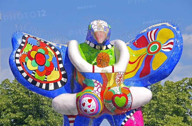 Fountain Lifesaver by Niki de Saint Phalle and Jean Tinguely, Königstraße, Duisburg, North Rhine-Westphalia, Germany, Europe