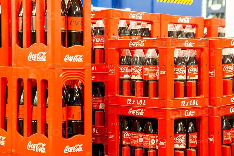 February 2024: Coca-Cola crates in the supermarket