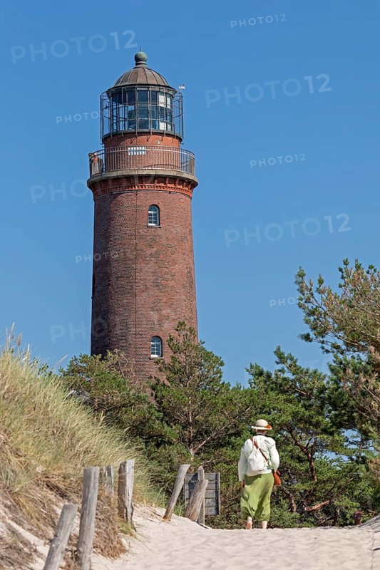 Path from the beach to the lighthouse, Darßer Ort, Born a. Darß, Mecklenburg-Vorpommern, Germany, Europe